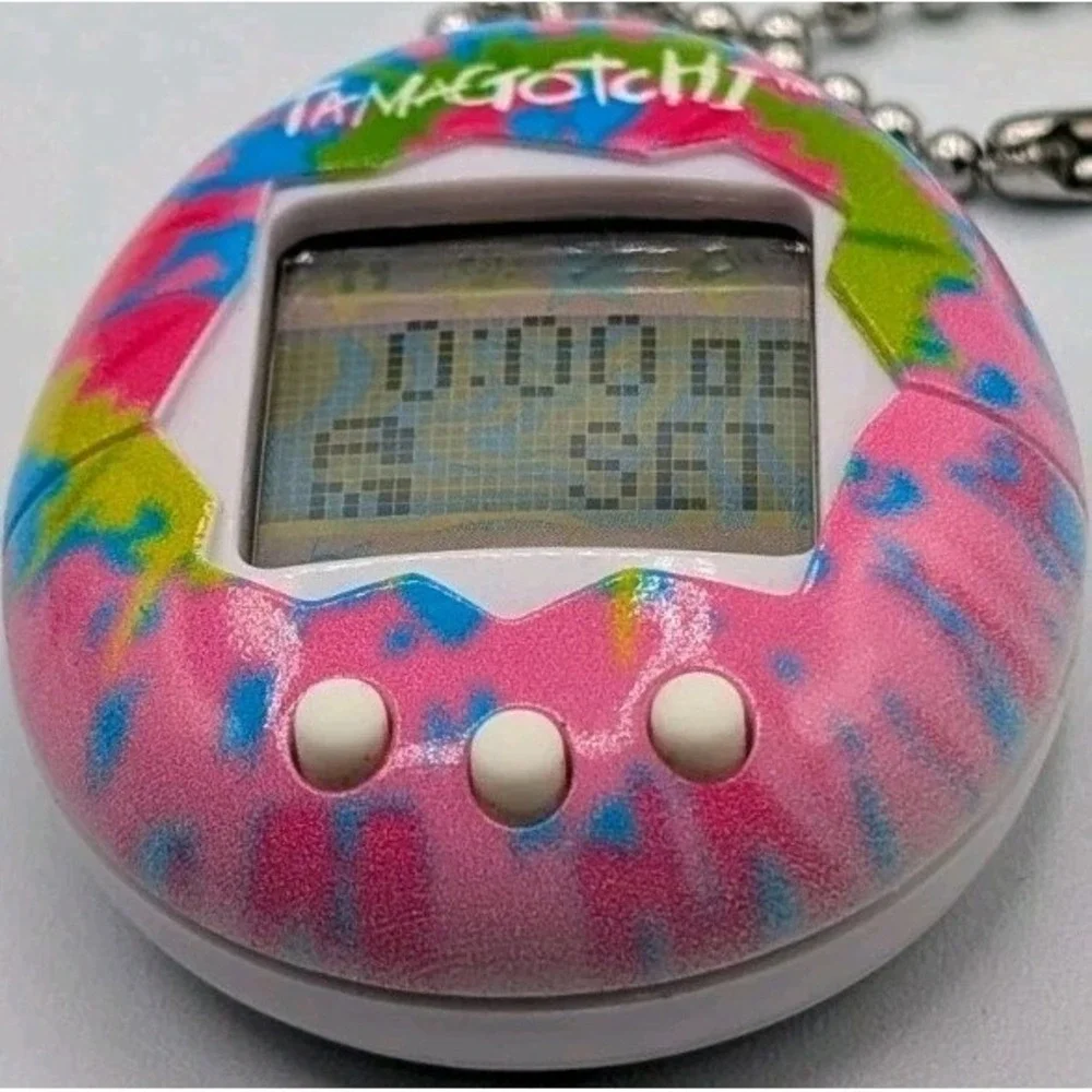 Bandai Tamagotchi Electronic Pet Pink Tie Dye 2017 - Tested - New Battery